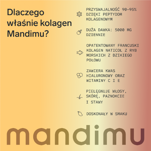 Kolagen premium z kwasem hialuronowym i witaminą C (smak mango)