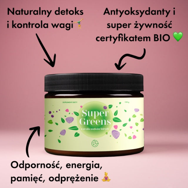 Super Greens o smaku owoców leśnych