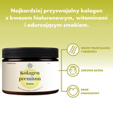 Kolagen premium z kwasem hialuronowym i witaminą C i E (smak ananasowy)
