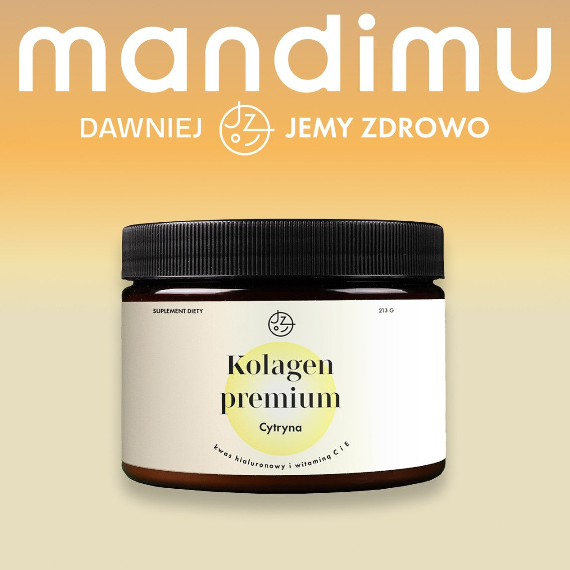 Kolagen premium z kwasem hialuronowym i witaminą C i E (smak cytrynowy)